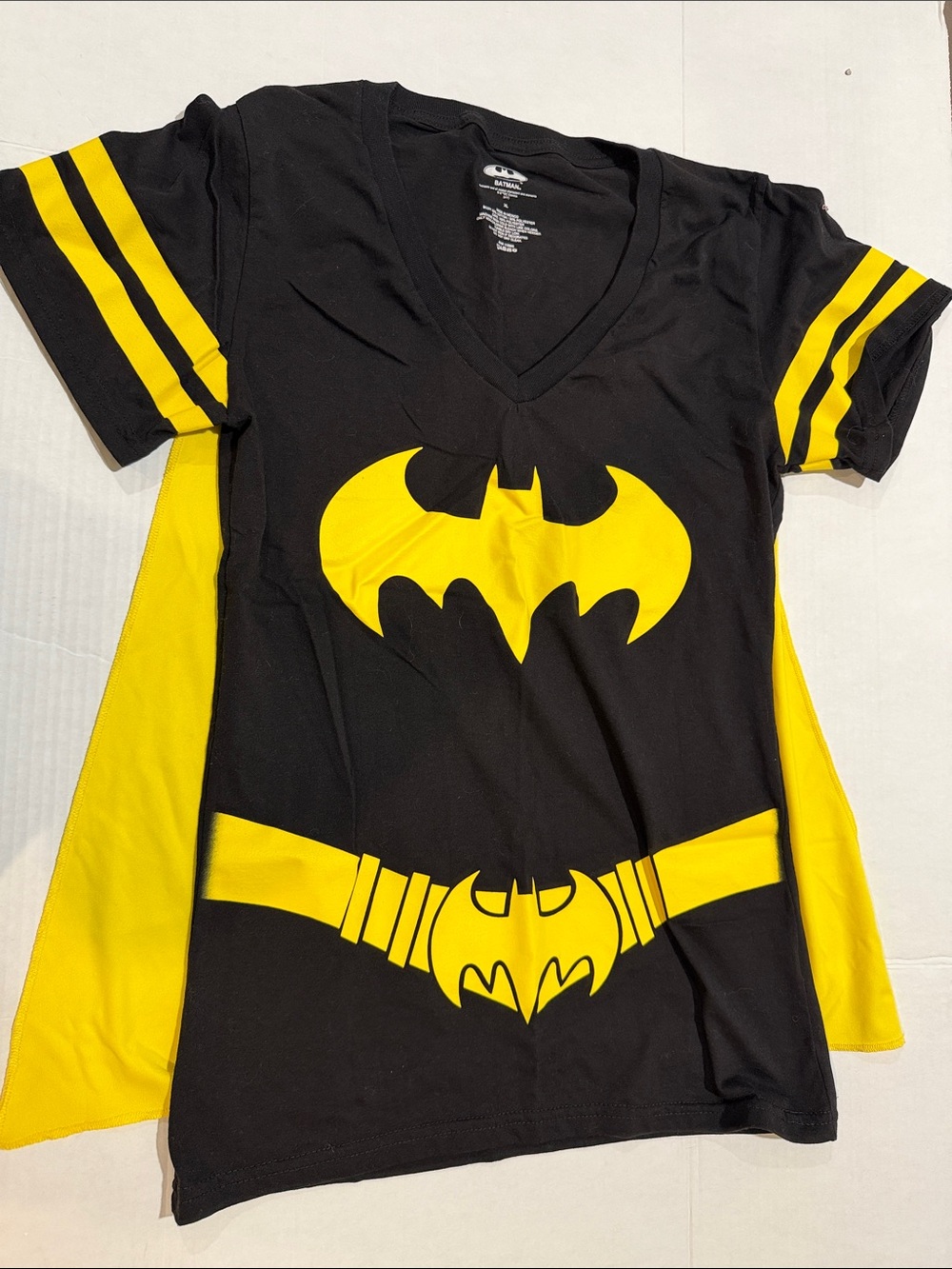 DC Batgirl Black and Yellow Costume Tee with Cape